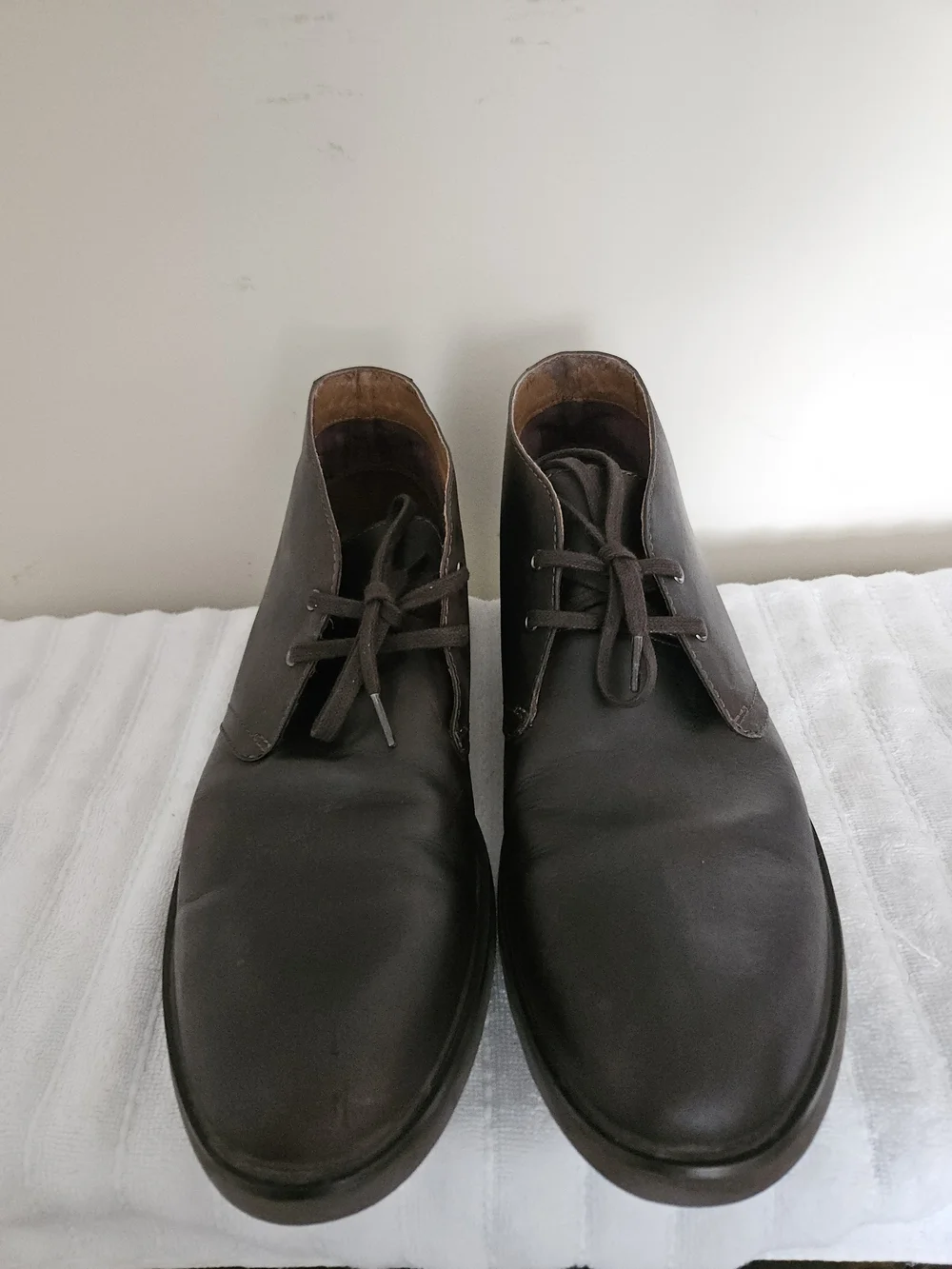 Clarks Collection Men's Brown Leather Chukka Boots Lace-Up US 13.